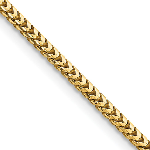 24" 10k Yellow Gold 2.5mm Franco Chain