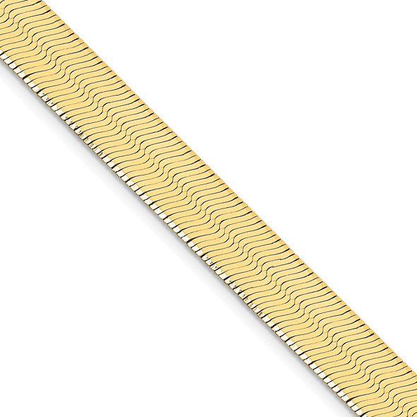 22" 10k Yellow Gold 10mm Silky Herringbone Chain