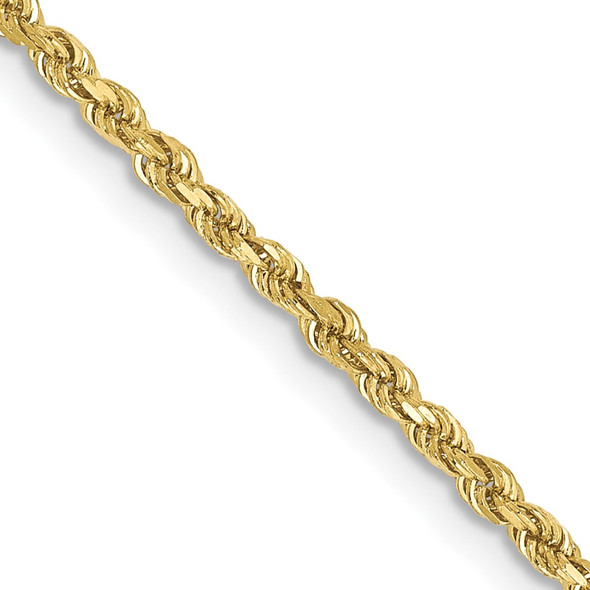 26" 10k Yellow Gold 1.75mm Diamond-cut Rope Chain