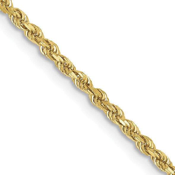 28" 10k Yellow Gold 1.75mm Diamond-cut Rope Chain
