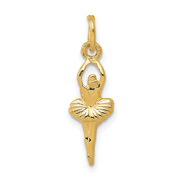 10K Yellow Gold Polished Ballerina Charm