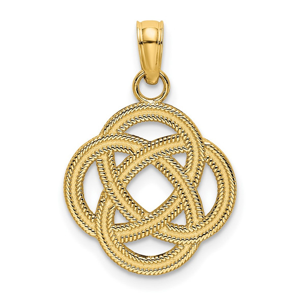 10K Yellow Gold Small Celtic Eternity Knot Circle Charm