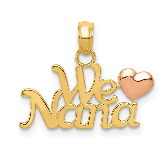 10k Two-tone Gold We Love Nana Charm