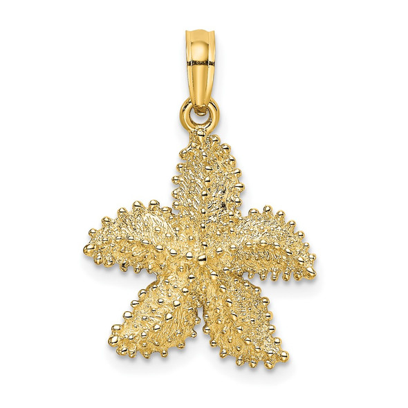 10K Yellow Gold Beaded Starfish Charm