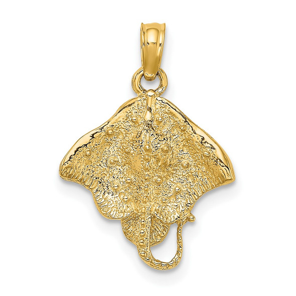 10K Yellow Gold 2-D Stingray Charm 10K7521