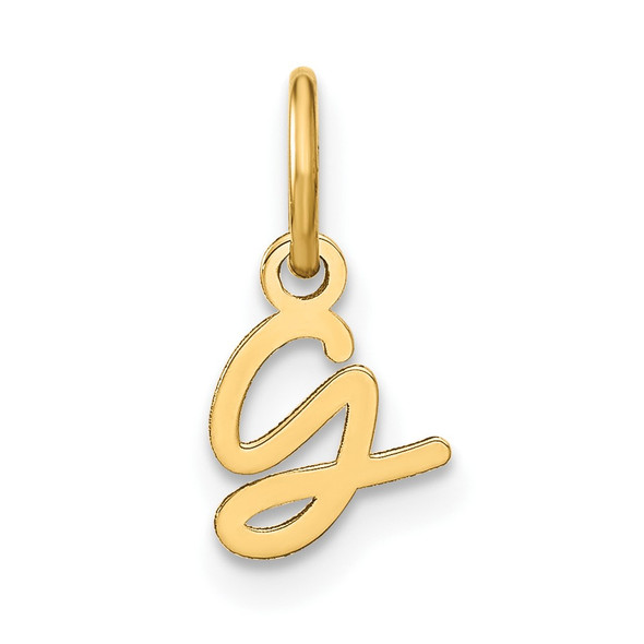 10K Yellow Gold Upper case Letter G Initial Charm