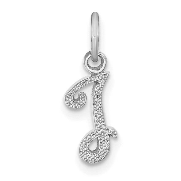 10k White Gold Initial I Charm 10C763WI