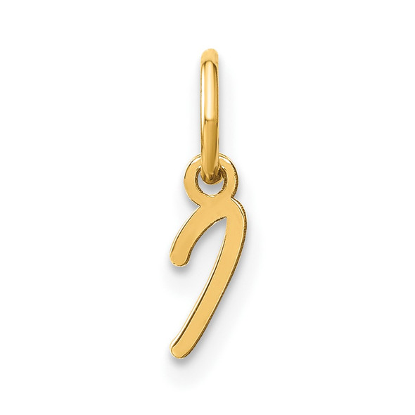 10K Yellow Gold Upper case Letter I Initial Charm
