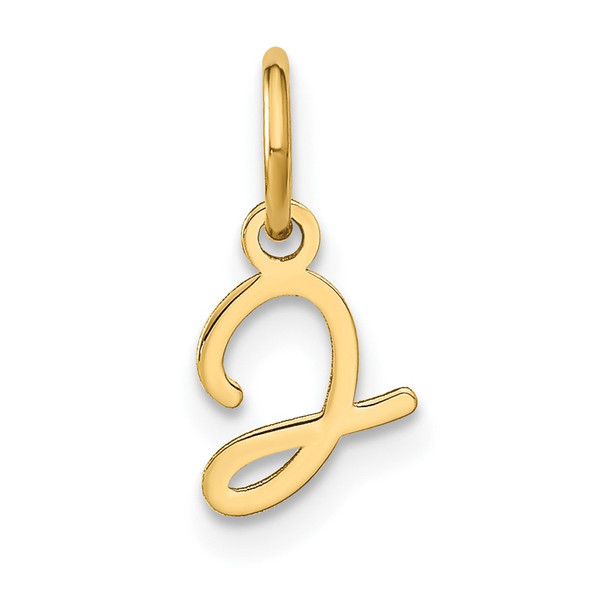 10K Yellow Gold Upper case Letter J Initial Charm