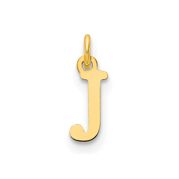 10K Yellow Gold Cutout Letter J Initial Charm