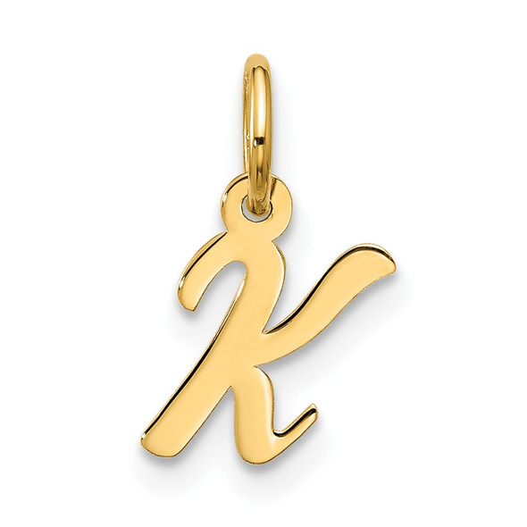 10K Yellow Gold Small Script Initial K Charm 10YC1556K