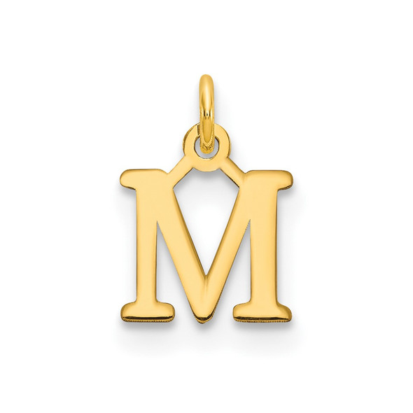 10K Yellow Gold Cutout Letter M Initial Charm