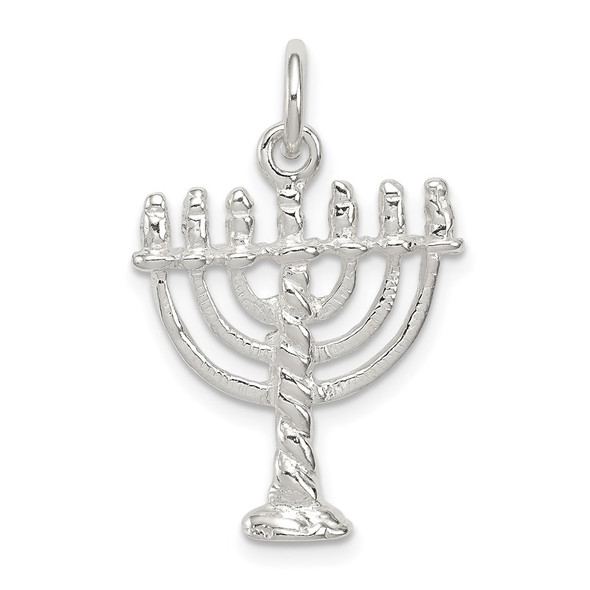 Sterling Silver Menorah Charm QC549