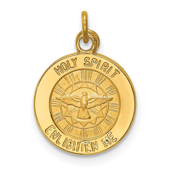 14K Yellow Gold Holy Spirit Medal Charm