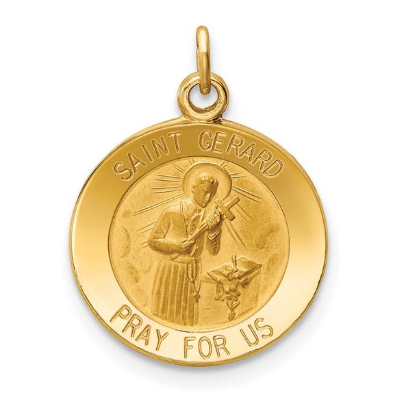 14K Yellow Gold Saint Gerard Medal Charm XR406