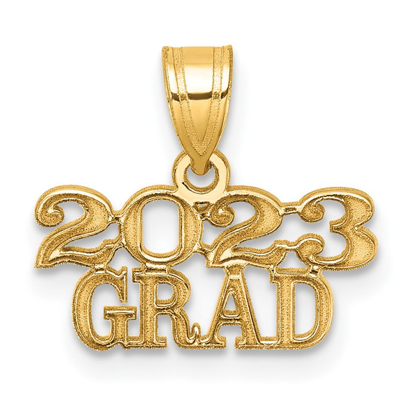 14K Yellow Gold Polished 2023 GRAD Charm