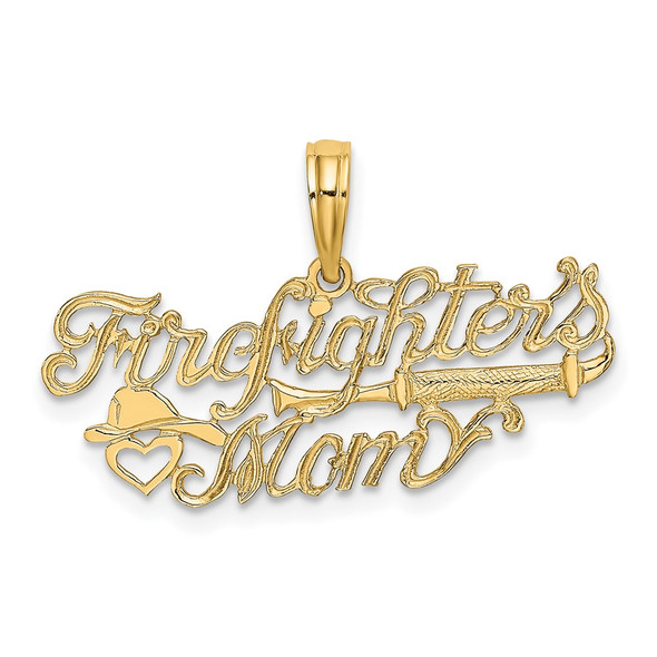 10K Yellow Gold FIREFIGHTERS MOM Charm