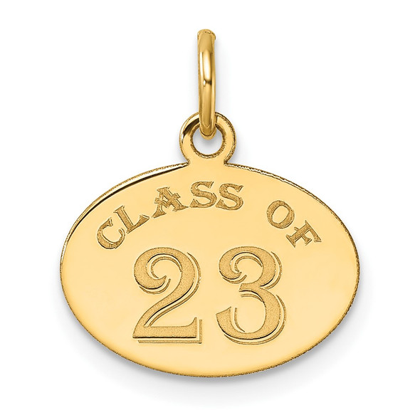 10K Yellow Gold Oval CLASS OF 2023 Charm