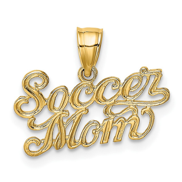 10K Yellow Gold SOCCER MOM Charm