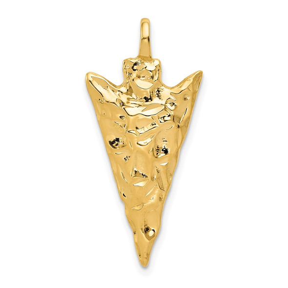 10K Yellow Gold Arrow Head Charm