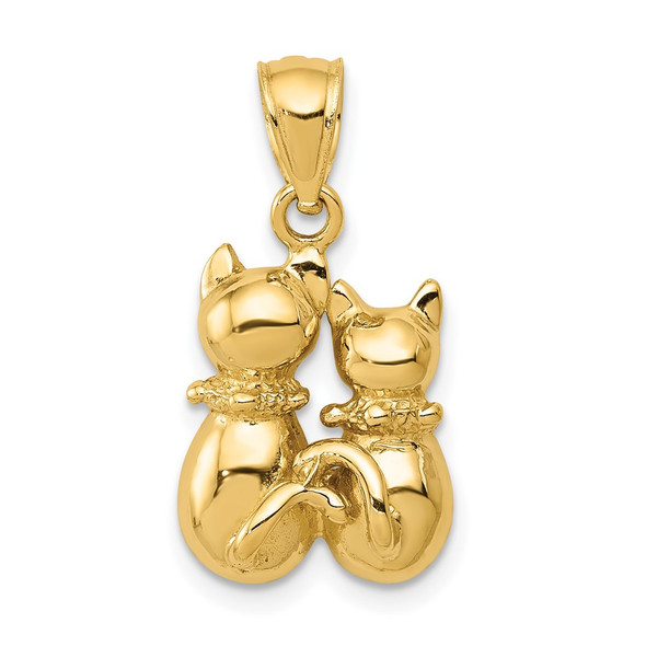 10K Yellow Gold Cat Pendant