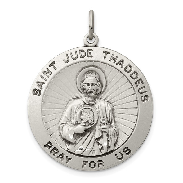 Sterling Silver Saint Jude Thaddeus Medal Pendant QC3604