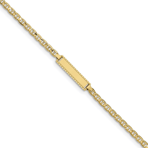 6" 10k Yellow Gold Anchor Link ID Bracelet 10BID99-6