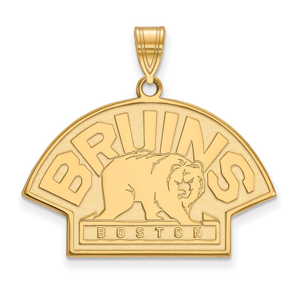 10k Gold NHL LogoArt Boston Bruins Large Pendant 1Y040BRI