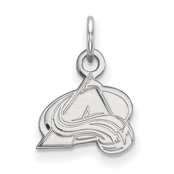 Sterling Silver Rhodium-plated NHL LogoArt Colorado Avalanche Letter A Extra Small Pendant