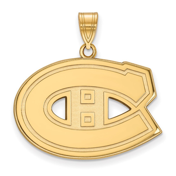 10k Gold NHL LogoArt Montreal Canadiens Large Pendant