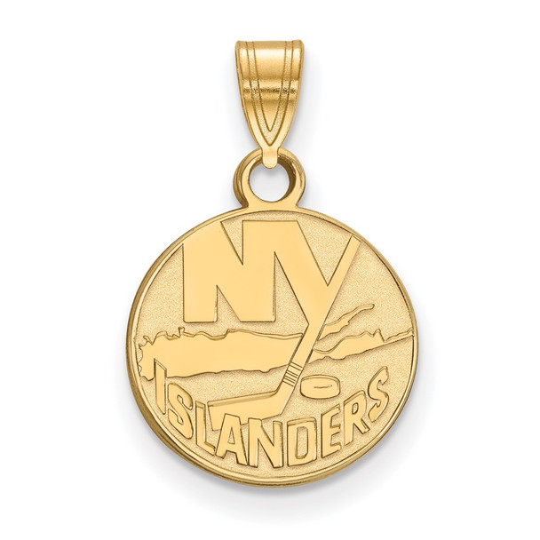 10k Gold NHL LogoArt New York Islanders Small Pendant