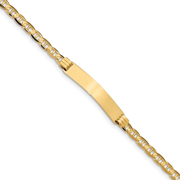 7" 14k Yellow Gold Anchor Link ID Bracelet LID77-7