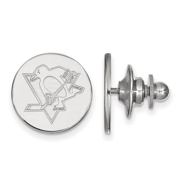 14k White Gold NHL LogoArt Pittsburgh Penguins Lapel Pin