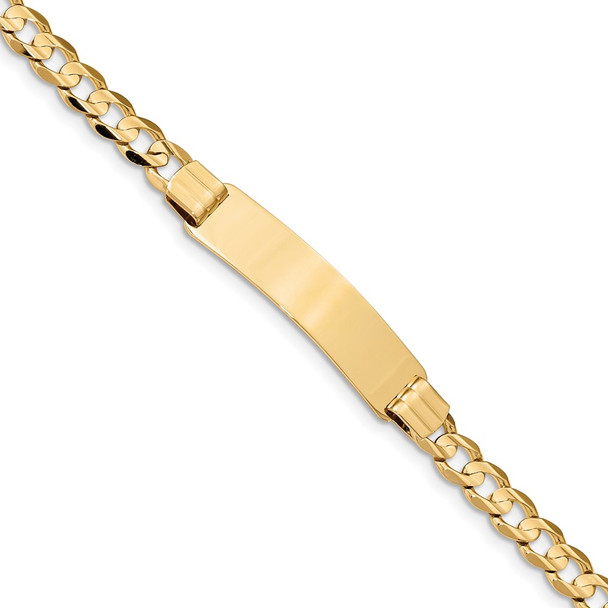 8" 14k Yellow Gold Curb Link ID Bracelet LID82-8