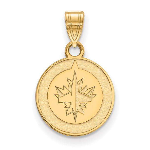 10k Gold NHL LogoArt Winnipeg Jets Small Pendant