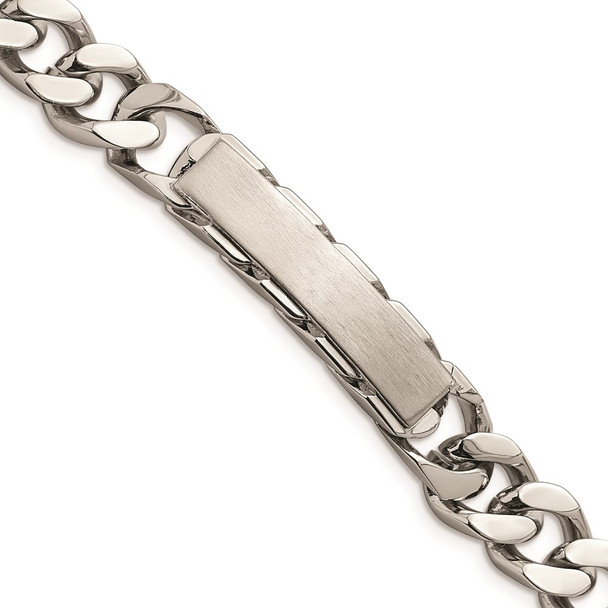 8.5" Stainless Steel Brushed and Polished ID Bracelet