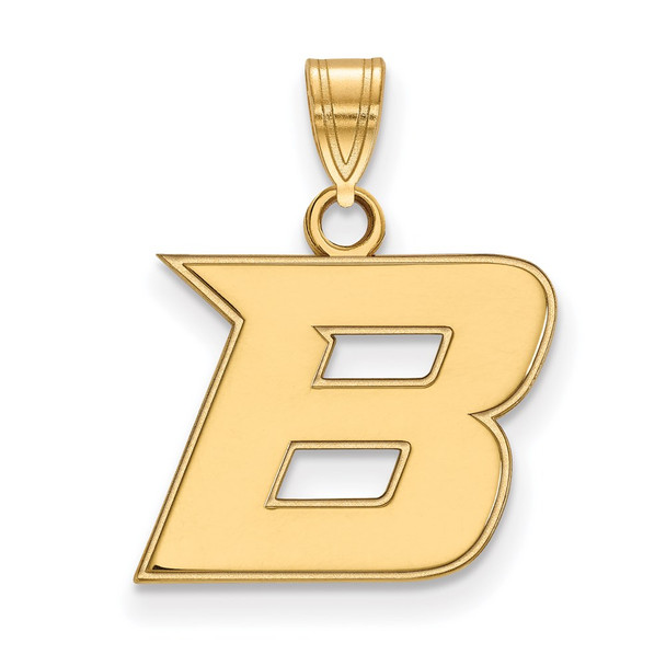 Sterling Silver Gold-plated LogoArt Boise State University Letter B Small Pendant