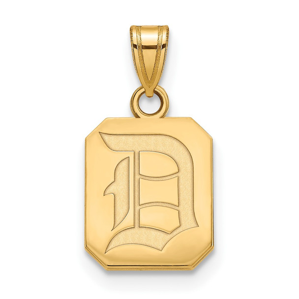 Sterling Silver Gold-plated LogoArt Duquesne University Letter D Small Pendant