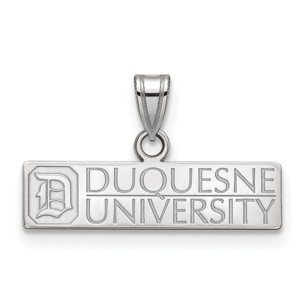 10k White Gold LogoArt Duquesne University Medium Pendant