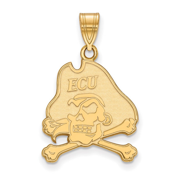 10k Gold LogoArt East Carolina University Pirate Large Pendant 1Y004ECU