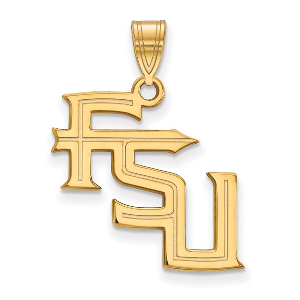 10k Gold LogoArt Florida State University F-S-U Large Pendant