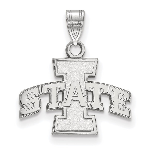 10k White Gold LogoArt Iowa State University Small Pendant