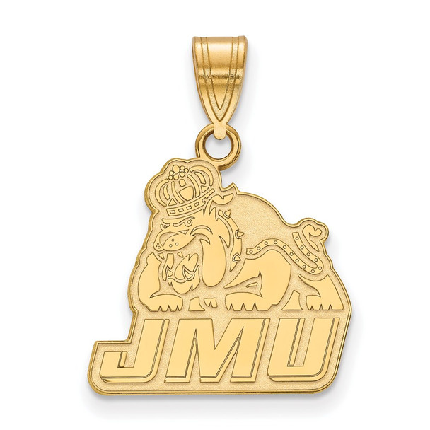 10k Gold LogoArt James Madison University Medium Pendant