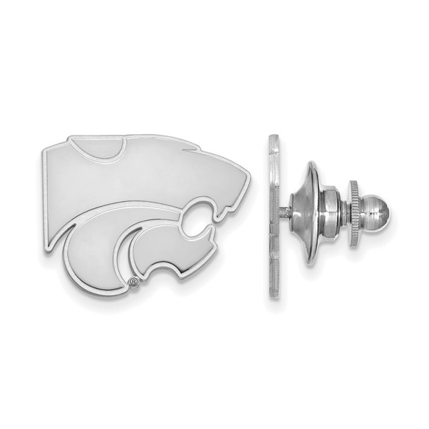 14k White Gold LogoArt Kansas State University Wildcat Lapel Pin