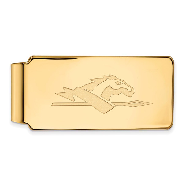 Sterling Silver Gold-plated LogoArt Longwood University Horse Money Clip