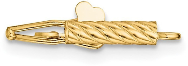 2.1mm 14k Yellow Gold Swirl Barrel Clasp