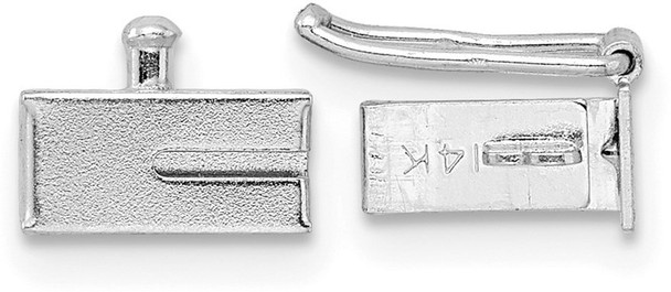 3.7mm 14k White Gold Box Clasp