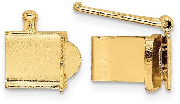 6.25mm 14k Yellow Gold Push Bar Box Clasp