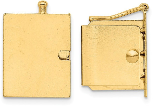 16mm 14k Yellow Gold Push Button Box Clasp