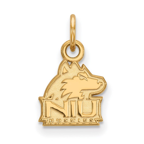 Sterling Silver Gold-plated LogoArt Northern Illinois University N-I-U Huskies Extra Small Pendant